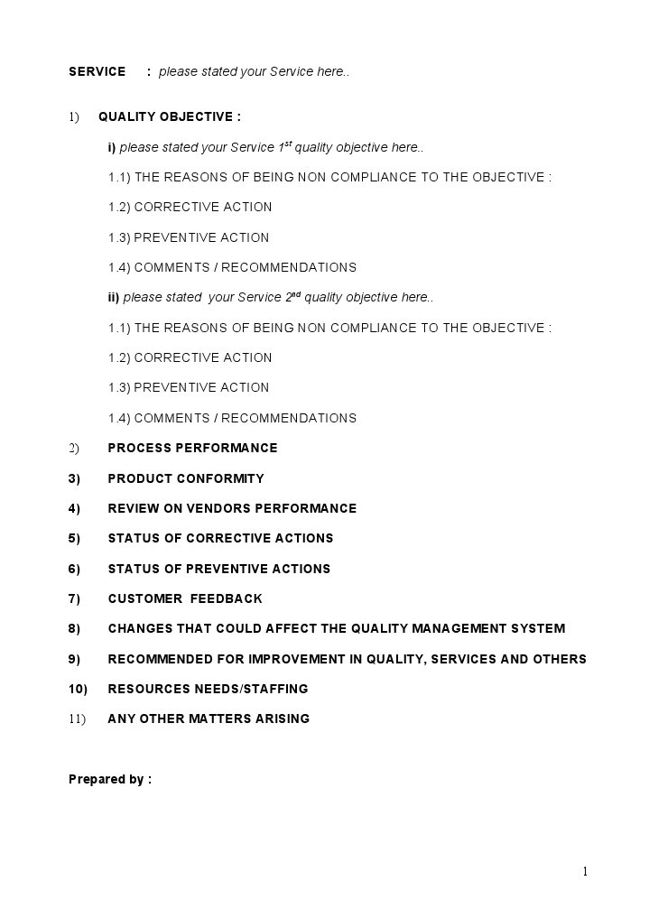 MRM Report on Quality Objectives | PDF | Quality | Business Process