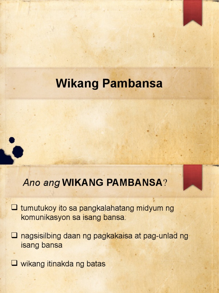 Wikang Pambansa | PDF