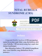 Congenital Rubella Syndrome (CRS) : Mahasiswa Profesi Ners Fakultas Keperawatan Universitas Hasanuddin