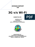 3G V/s Wi-Fi: Seminar Report ON