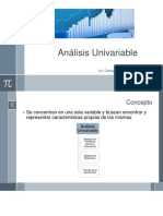 Análisis univariable: medidas de tendencia central y frecuencia