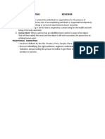 Principles of Marketing Reviewer: Behavior, and Providing The Proper Incentive To Get Them To Buy A Product or Service