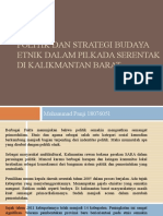 Politik Dan Strategi Budaya Etnik Dalam Pilkada Serentak