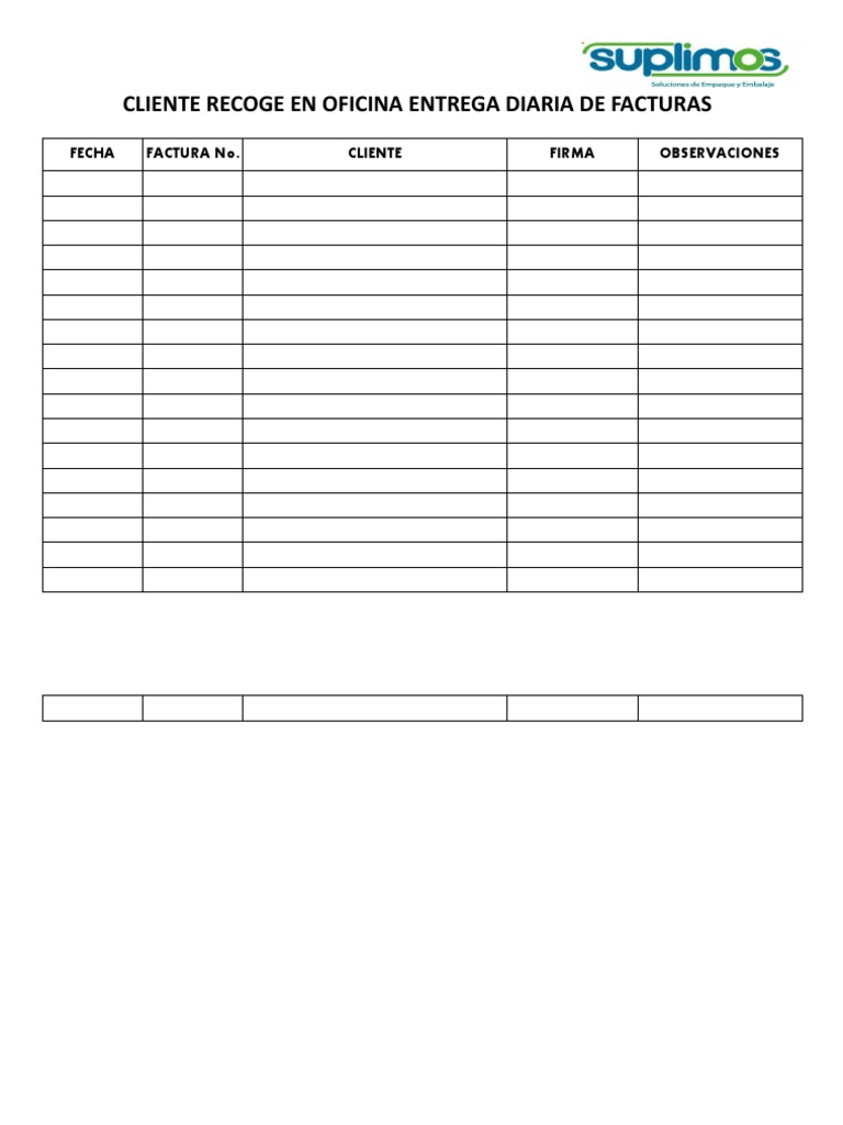 Formato Cliente Recoge | PDF