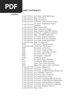 FI/CO Frequently Used Reports: Controlling