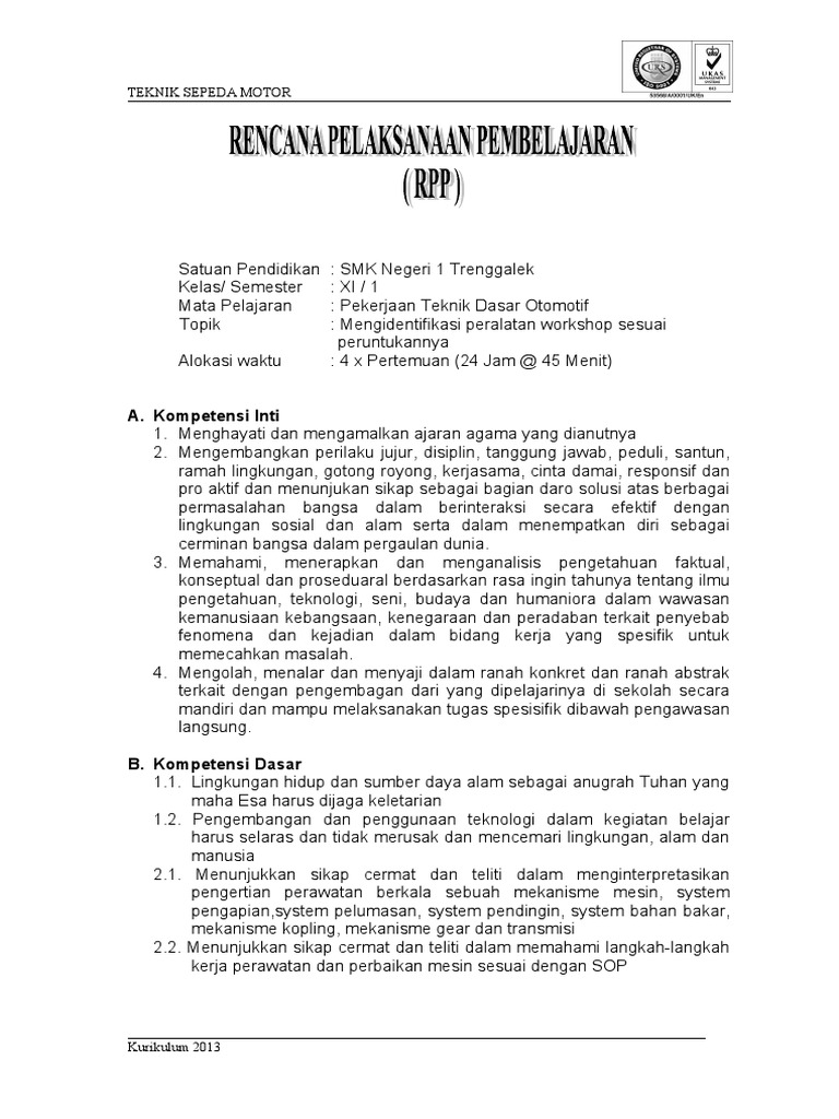 Teknik Identifikasi Peralatan Workshop | PDF