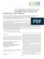 Results of Total Knee Arthroplasty with NexGen LPSflex Implant Using Navigation System (Brain Lab)