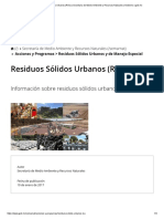 Residuos Sólidos Urbanos (RSU)