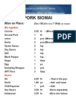 Pork Siomai: Mise en Place: (