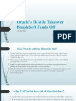 Oracle'S Hostile Takeover Peoplesoft Fends Off: Case Questions