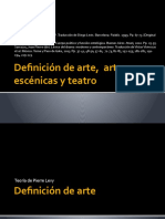 Definición de Arte Artes Escénicas Teatr