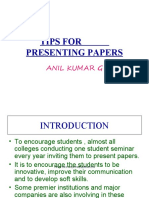 Tips For Presenting Papers