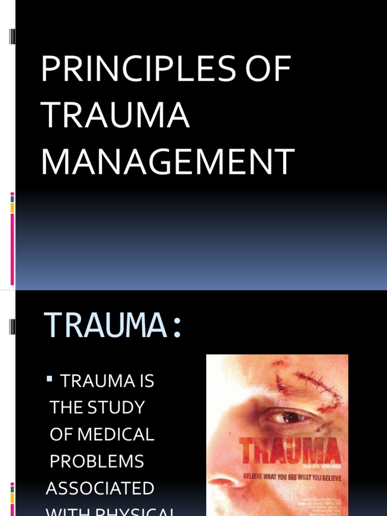 Principles of Trauma Management | PDF | Clinical Medicine | Medical ...