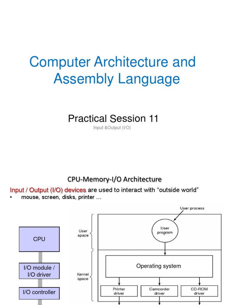 Computer Architecture and Assembly Language: Practical Session 11 | PDF ...