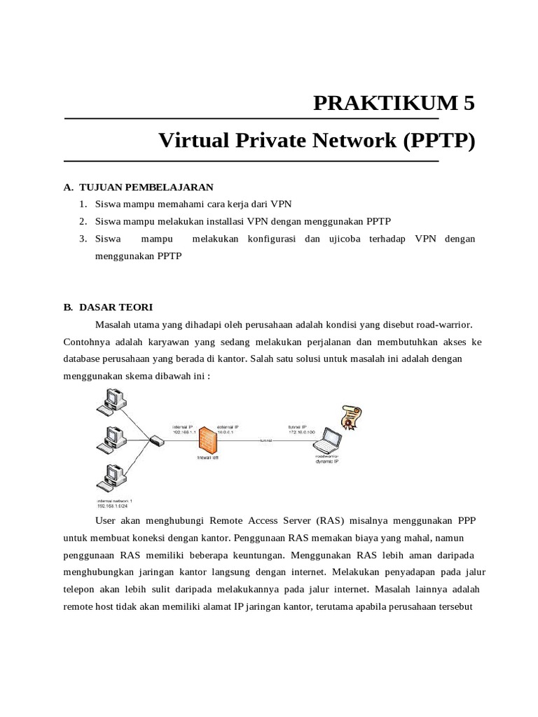 Panduan Praktikum PPTP VPN | PDF