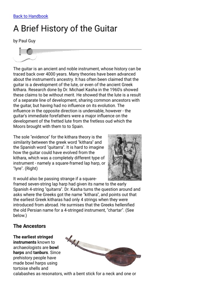A Brief History of The Guitar PDF