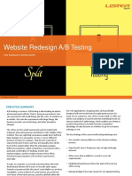 Website Redesign A/B Testing: Whitepaper