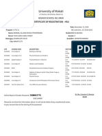 University of Makati: Certificate of Registration - Hsu