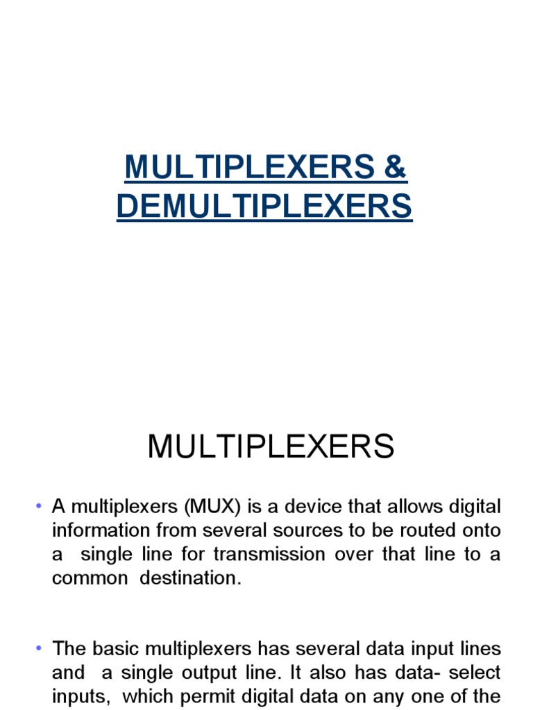 Multiplexers & Demultiplexers PDF Electronic Design Electrical