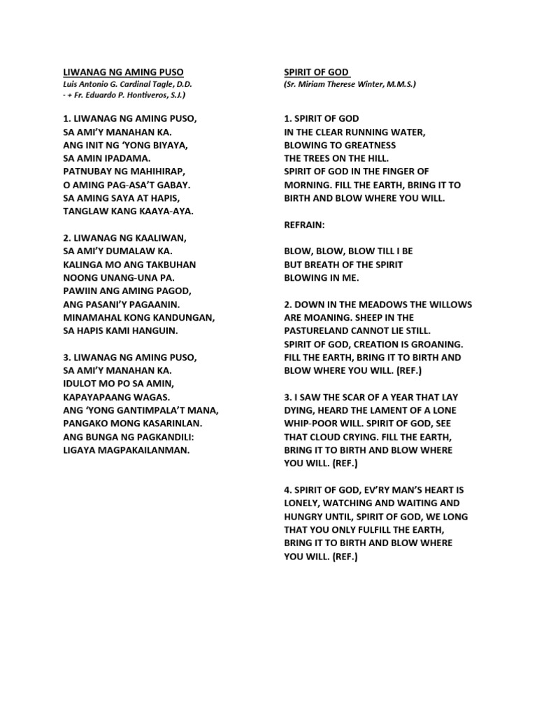 Liwanag Ng Aming Puso