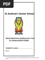 Y12 Work Experience Booklet 2019-2020