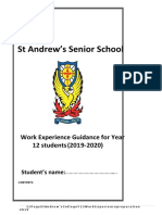 St Andrew's Senior School Work Experience Guidance