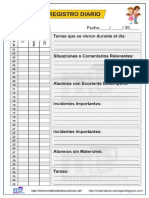 Formato de Registro Diario Gratis I Material Educativo