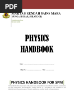 Physics Handbook For SPM