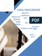 Trials To Special Civil Actions Digests