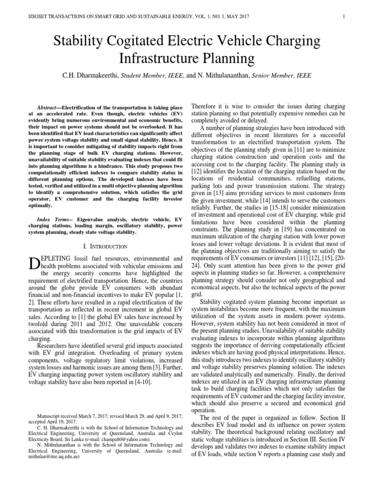 Stability Cogitated Electric Vehicle Charging Infrastructure Planning