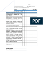 Checklist On Incentive Siprometry Procedure 1 2 3 4 5 Remarks Preparatory Phase