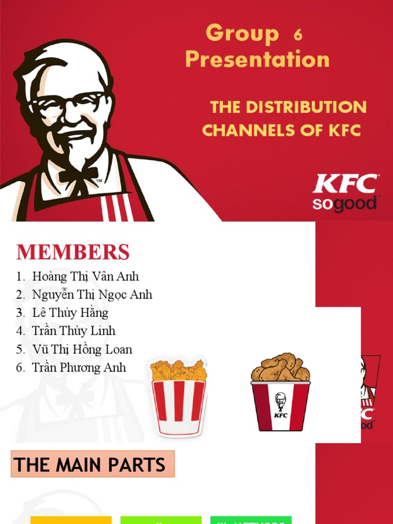 Group 6 Presentation The Distribution Channels of KFC PDF Marketing Economies