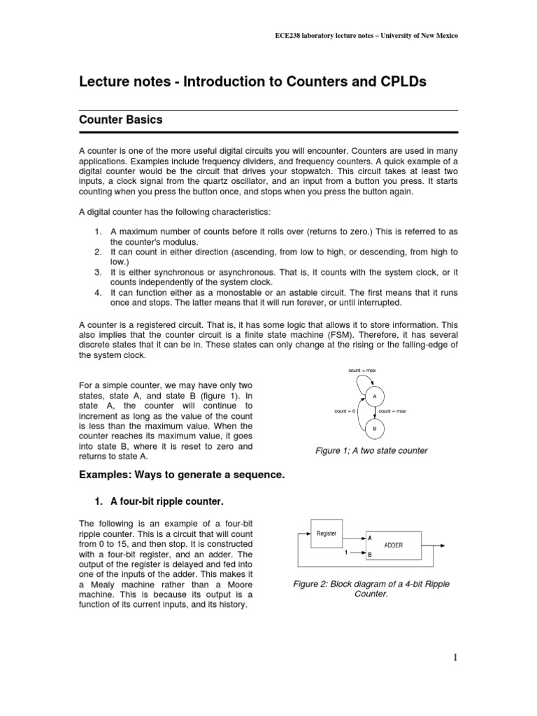 Digital Counters & Displays Guide | PDF | Electronics | Electrical ...