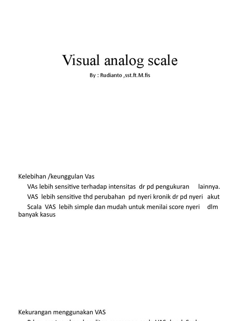 Panduan Penggunaan Skala VAS | PDF