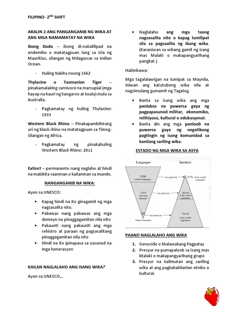 FIL NOTES - 2nd Shift | PDF