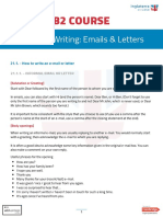 B2 Course: Unit 21 - Writing: Emails & Letters