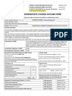 Official Undergraduate Course Outline Form