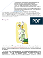 Detergentes: surfactantes aniónicos y procesos de sulfonación y sulfatación