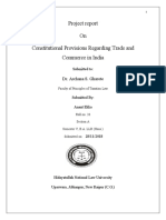 Project Report On Constitutional Provisions Regarding Trade and Commerce in India