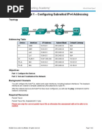 Lab - 8 Assessment 1 Subnetted IPv4 Configuration V2