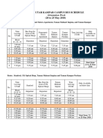 Utar Kampar Campus Bus Schedule (20 To 25 May 2018) : Orientation Week