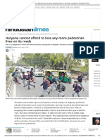 Haryana Cannot Afford To Lose Any More Pedestrian Lives On Its Roads - Gurugram - Hindustan Times
