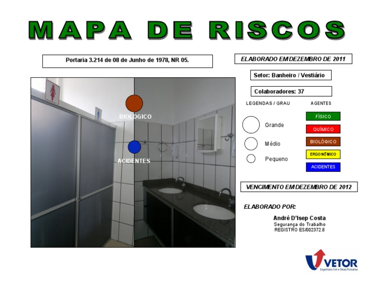 Mapa de Risco Banheiro Vestiario - 2012 | PDF