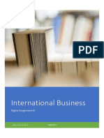 International Business: Digital Assignment III