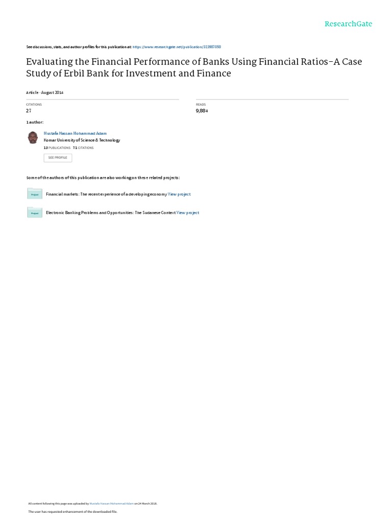 Financial Performance Banks | PDF | Market Liquidity | Banks
