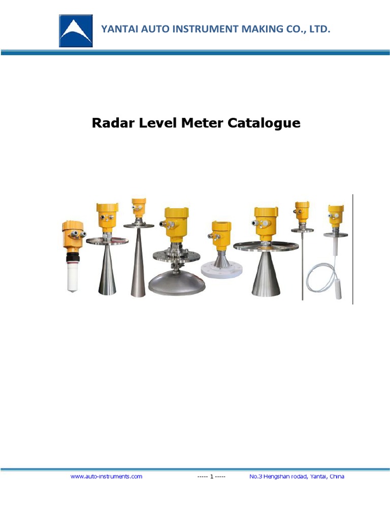 Yantai Auto Instrument Level Meters | PDF | Radar | Microwave