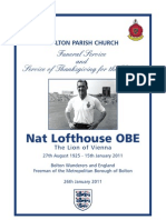 Nat Lofthouse Order of Service