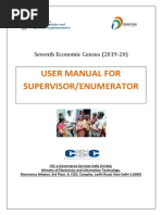 User Manual For Supervisor/Enumerator: Seventh Economic Census (2019-20)