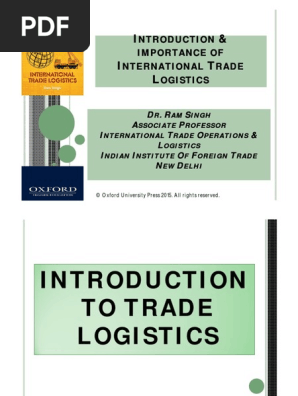 International Trade Logistics Ram Singh Pdf