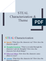 STEAL Characterization & Theme